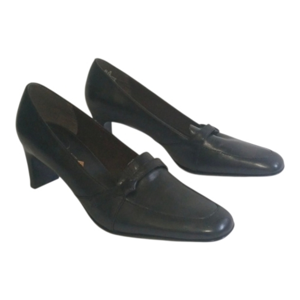 Easy Spirit Black Leather Women's Heels Sz 8B